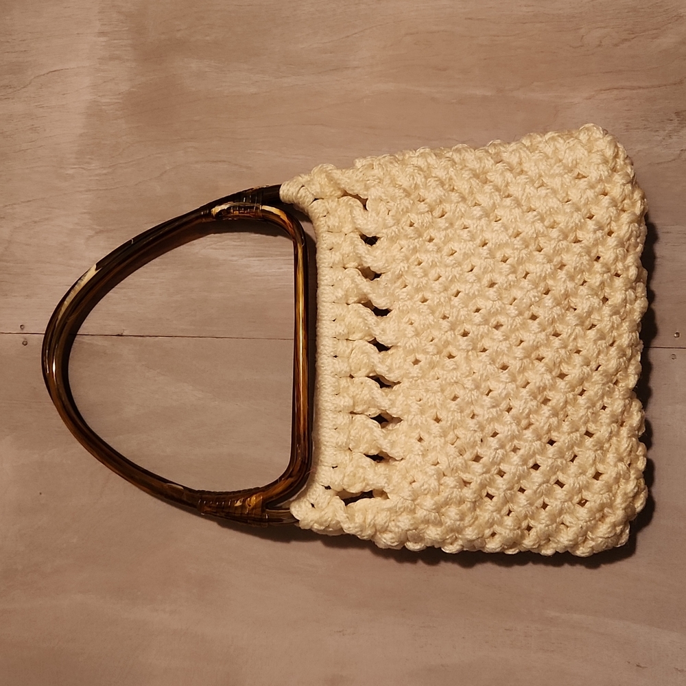 Vintage Handmade Boho Macrame Appalachian Handbag One of a Kind